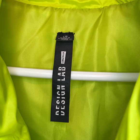 Bright green cropped puff jacket - Picture 3 of 3